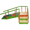 Escada infantil com rampa: Três degraus com pasamanos regulables